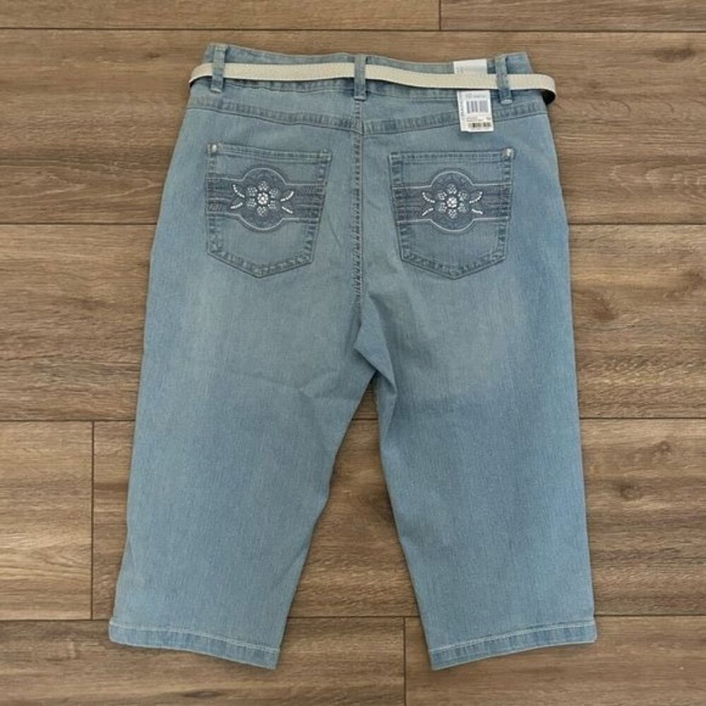 BandolinoBlu Sz 10 Stretch Cropped Denim Capri Jeans - Picture 10 of 16